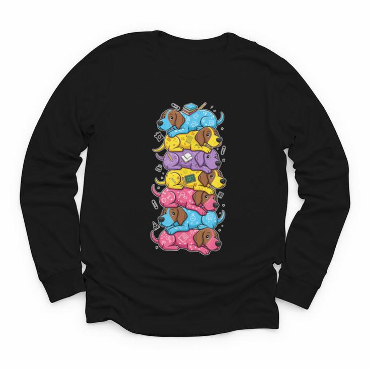 German Shorthaired Pointer Rainbow Back To School Boys Girls Youth Long Sleeve Tee