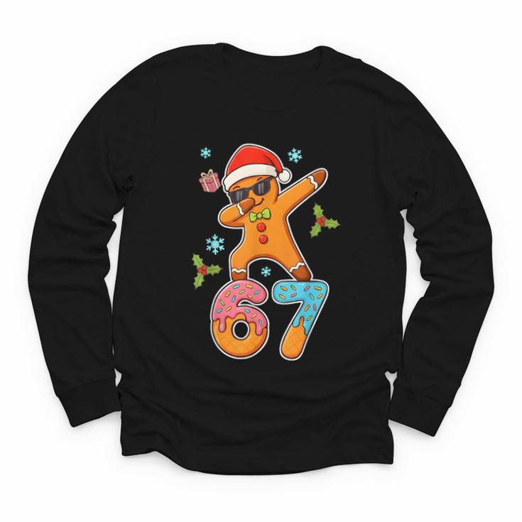 Gingerbread Six Seven 67 Ice Cream Drip Baseball Youth Long Sleeve Tee