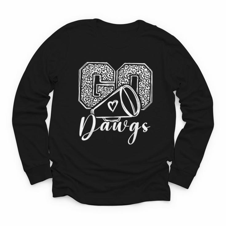 Go Cheer Bulldogs High School Spirit Fan Team Back To School Youth Long Sleeve Tee