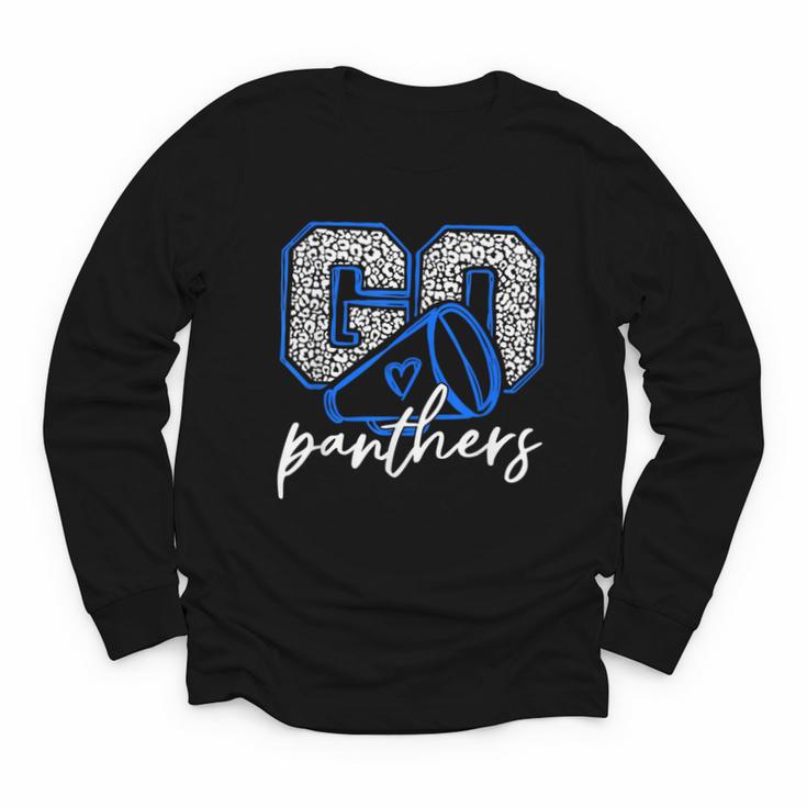 Go Cheer Panthers School Sports Name Spirit Back To School Youth Long Sleeve Tee