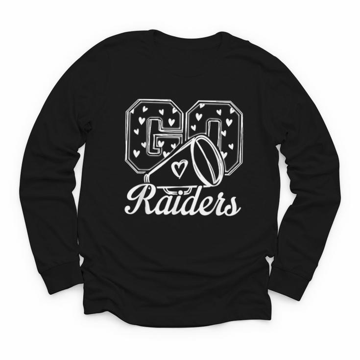Go Cheer Raiders High School Spirit Fan Team Back To School Youth Long Sleeve Tee