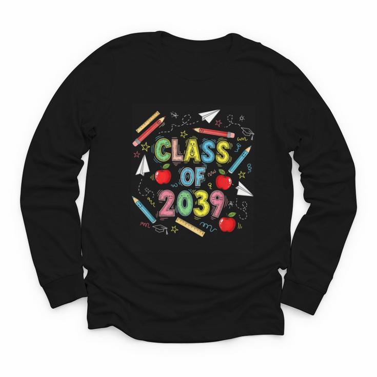 Graduation Class Of 2039 Groow With Me Senior Back To School Youth Long Sleeve Tee
