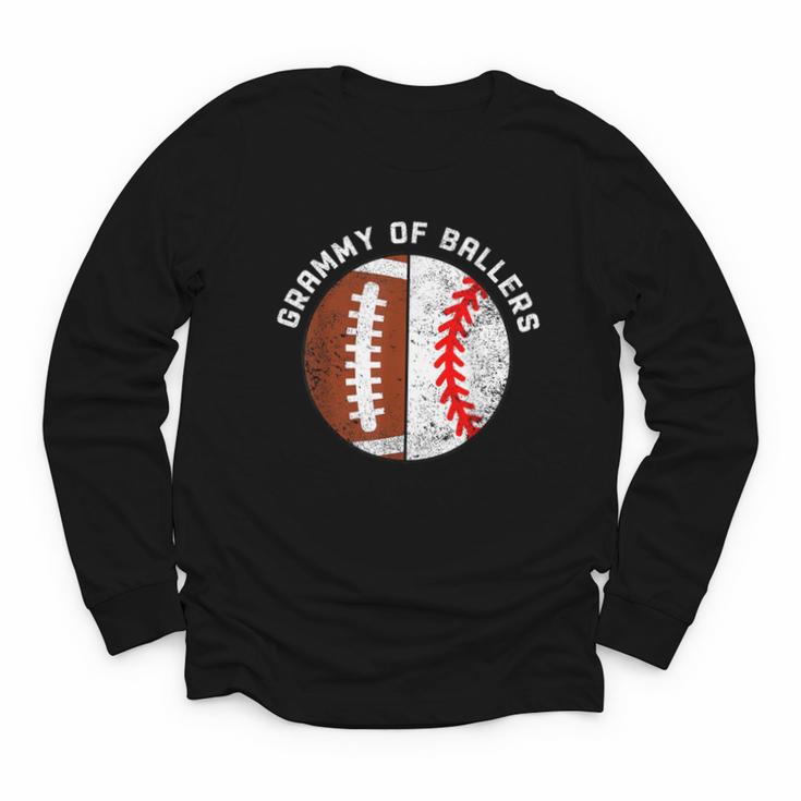 Grammy Of Ballers Football Baseball Grandma Grammy Youth Long Sleeve Tee
