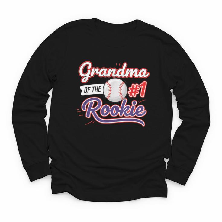 Grandparent Grandma Of The 1 Rookie Baseball Youth Long Sleeve Tee
