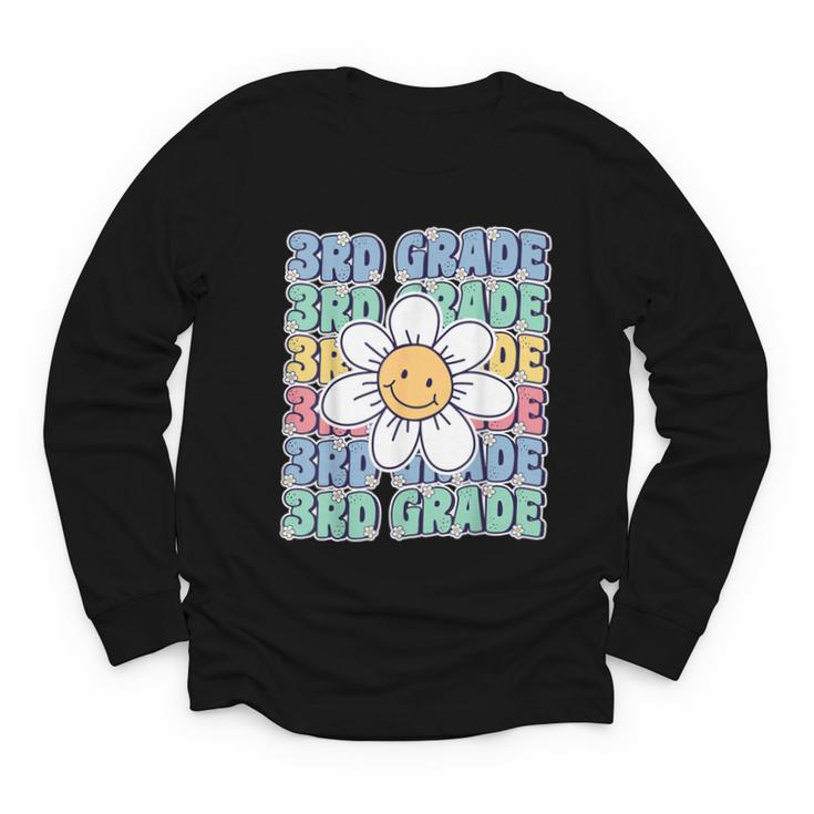Groovy 3rd Grade Back To School First Day Of Third Grade Youth Long Sleeve Tee