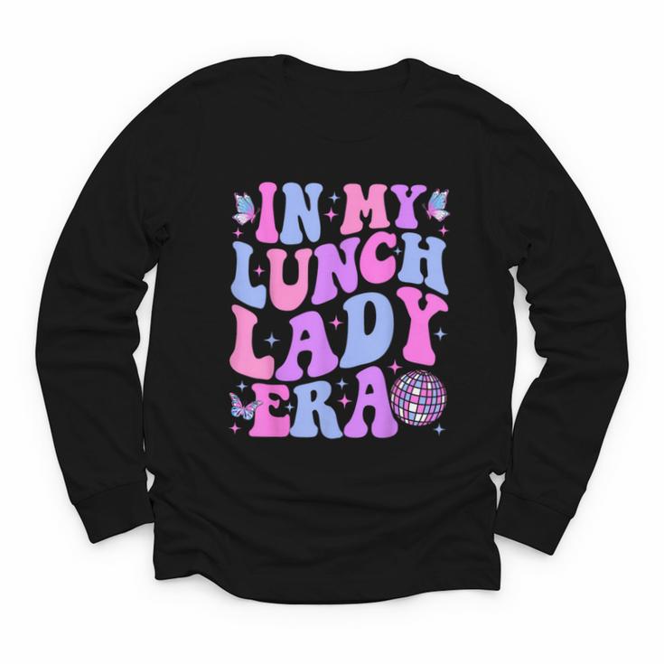 Groovy In My Lunch Lady Era Cafeteria Back To School Youth Long Sleeve Tee