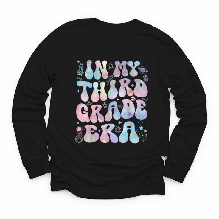 Groovy In My Third Grade Era Tie Dye Kids Boy Back To School Youth Long Sleeve Tee