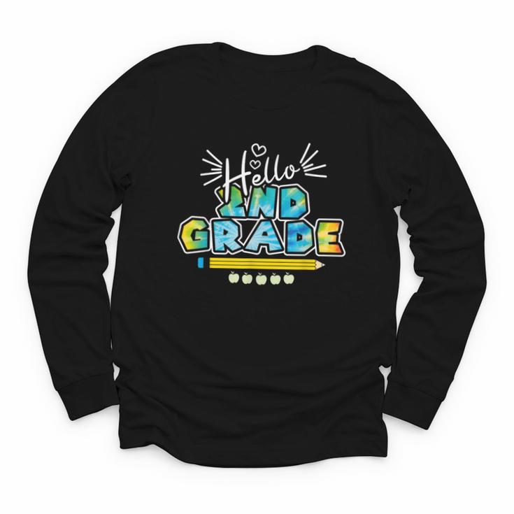Hello 2nd Grade Back To School First Day Of School Youth Long Sleeve Tee