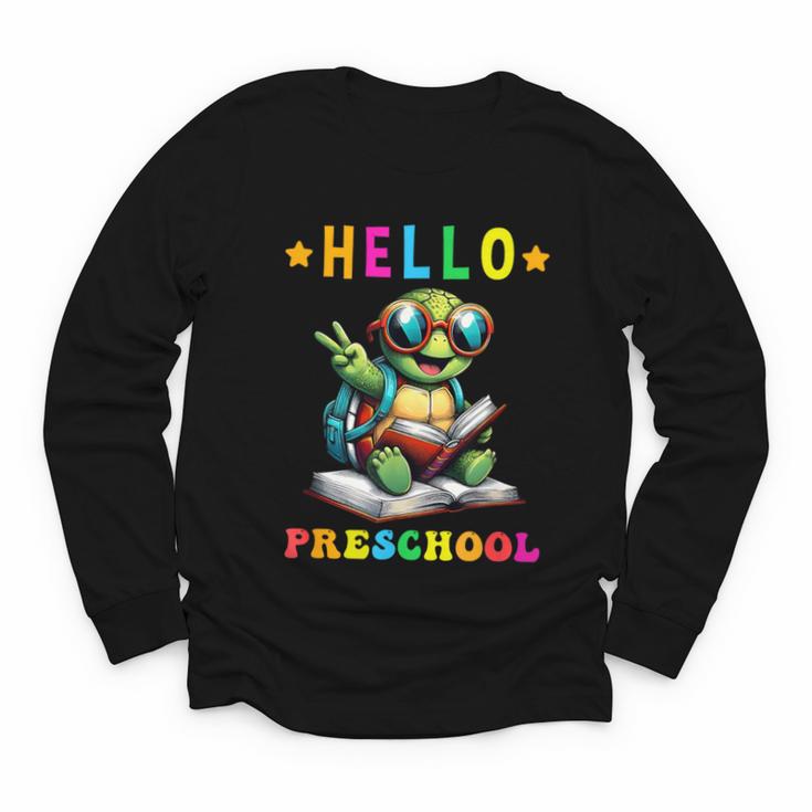 Hello Turtle Lovers From Back To School For Boys And Girls Youth Long Sleeve Tee