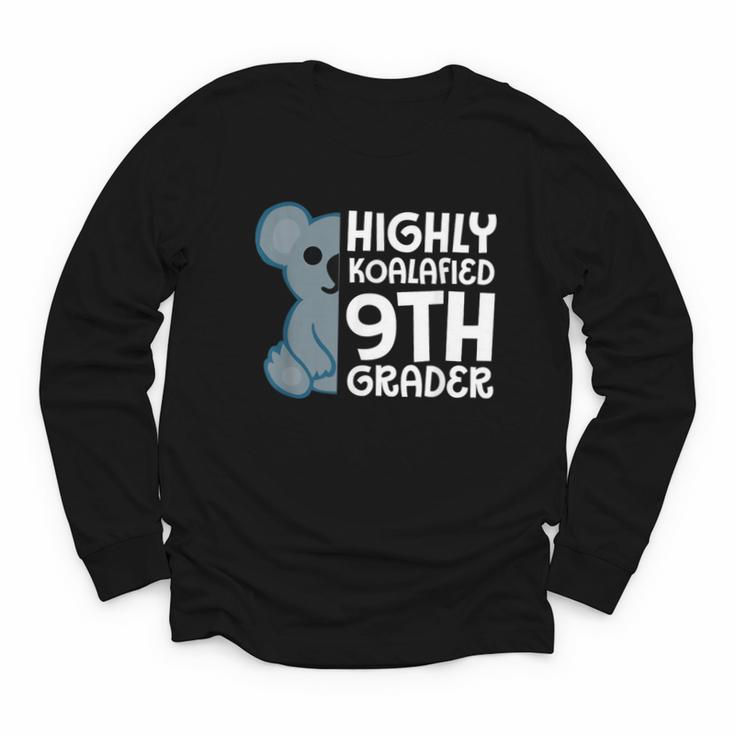 Highly Koalafied 9th Grader Koala Back To School Youth Long Sleeve Tee