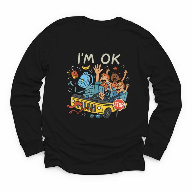 Humorous Graphic Art For School Bus Driver Back To School Youth Long Sleeve Tee