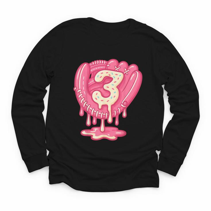 Ice Cream Baseball Glove 3rd Birthday Edition Youth Long Sleeve Tee