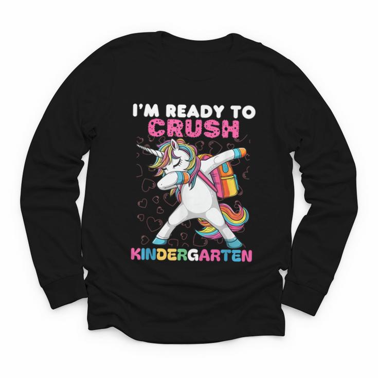 I'm Ready To Crush Kindergarten Unicorn Back To School Youth Long Sleeve Tee