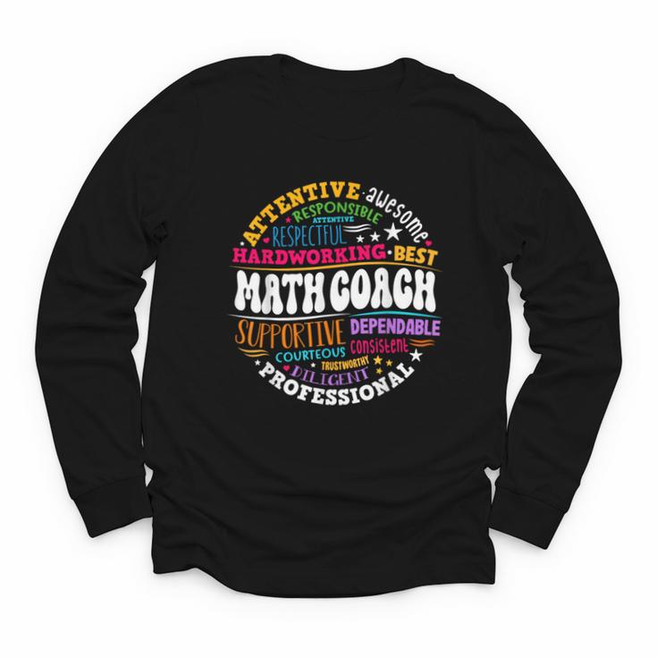 Instructional Math Coach Crew Back To School Matching Group Youth Long Sleeve Tee
