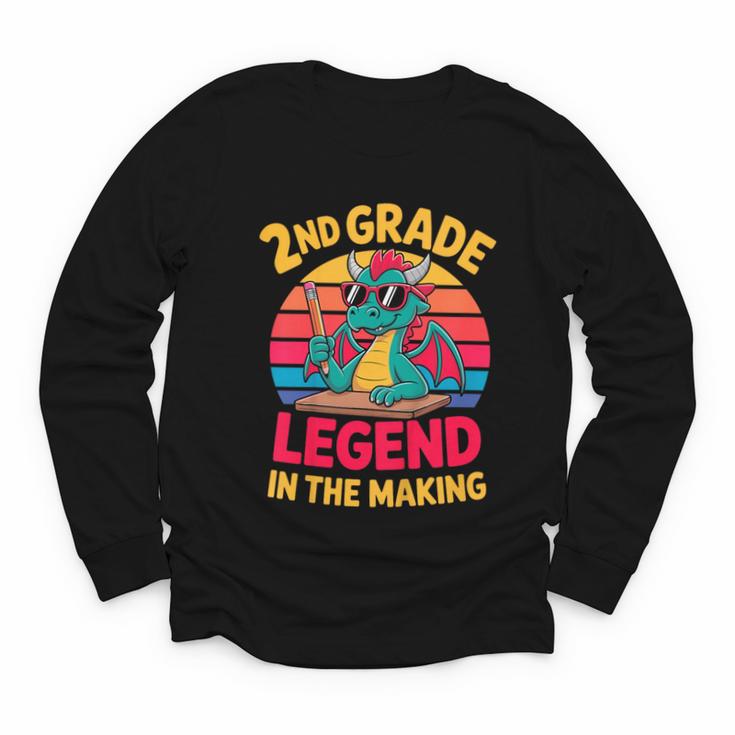 Kids 2nd Grade Dragon Boys Girls Back To School Youth Long Sleeve Tee