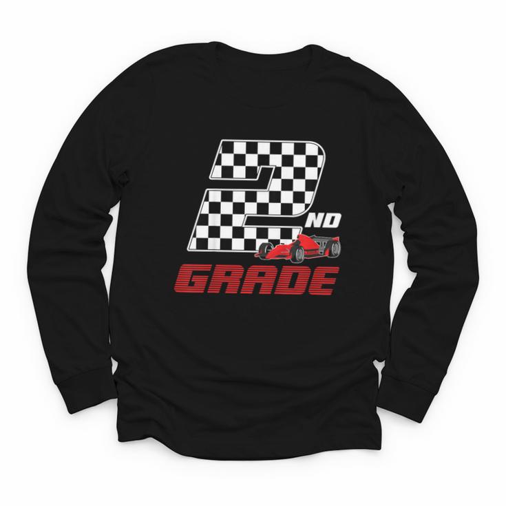 Kids Race Car 2nd Second Grade Boys Cars Lovers Back To School Youth Long Sleeve Tee