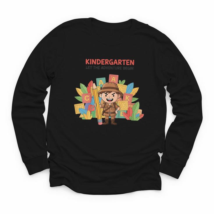 Kindergarten Adventure Explorer Back To School Youth Long Sleeve Tee