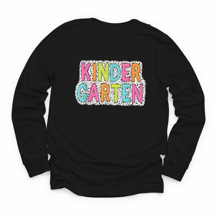 Kindergarten Dalmatian Dots Dream Team Back To School Youth Long Sleeve Tee