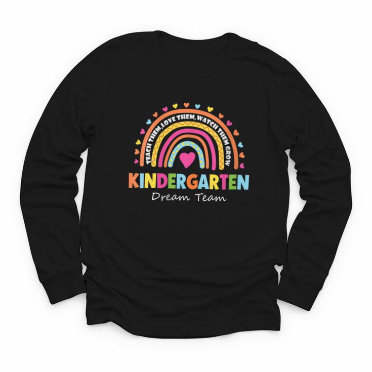 Kindergarten Dream Team Rainbow Welcome Back To School Youth Long Sleeve Tee