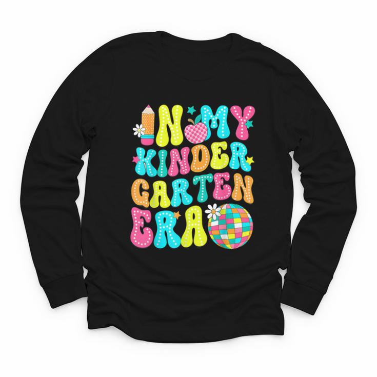 In My Kindergarten Era Groovy Back To School Youth Long Sleeve Tee
