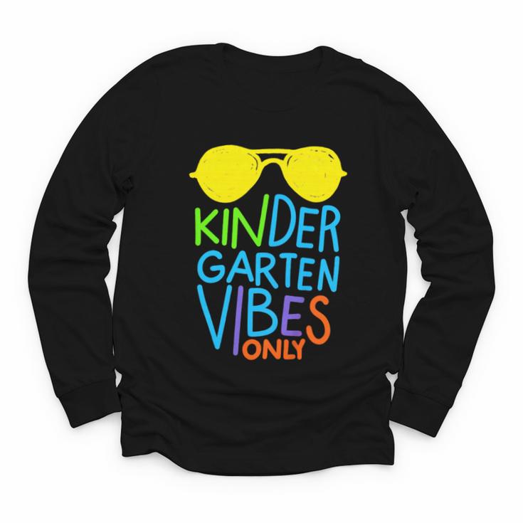 Kindergarten Vibes Only Glow Sunglasses Back To School Youth Long Sleeve Tee