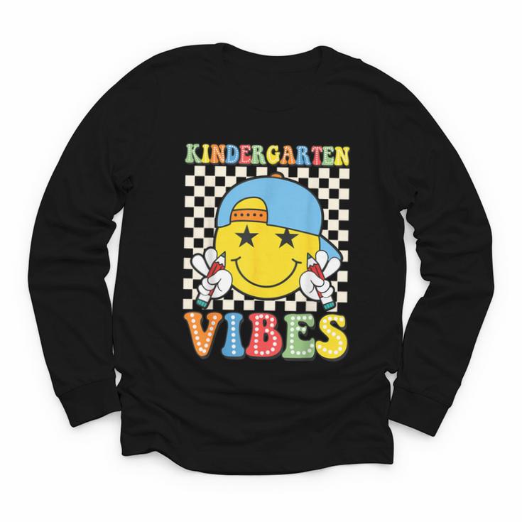 Kindergarten Vibes Kid Back To School Class Kindergarten Boy Youth Long Sleeve Tee