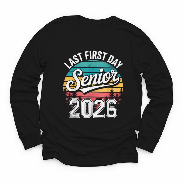 My Last First Day Senior 2026 Vintage Back To School Youth Long Sleeve Tee