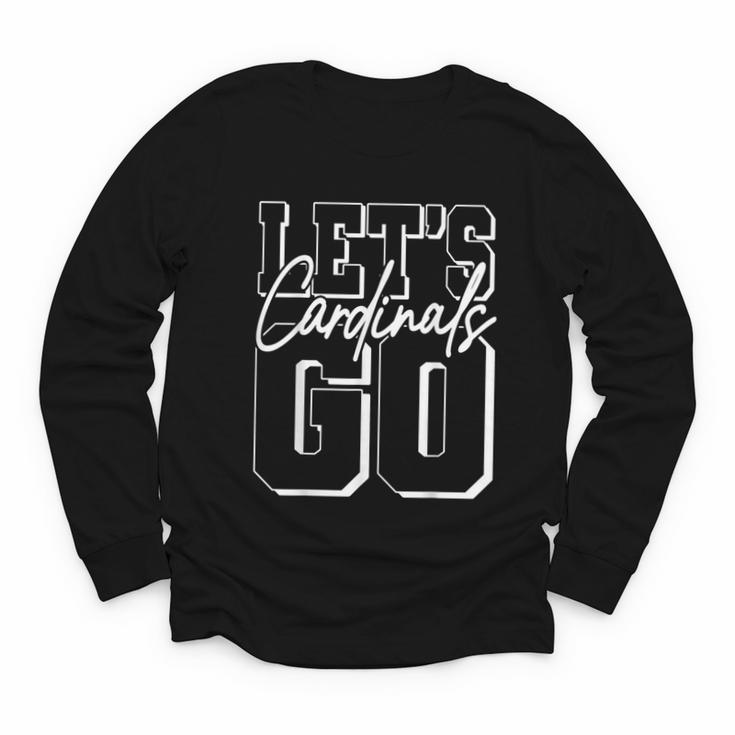 Let's Go Cardinals Back To School Spirit Youth Long Sleeve Tee