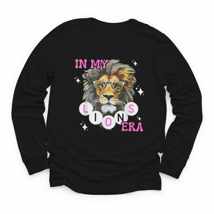 In My Lions Era Team Squad Back To School Mascot Spirit Game Youth Long Sleeve Tee