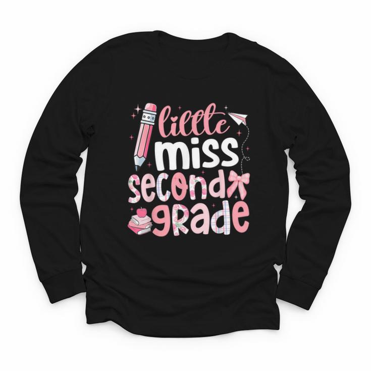 Little Miss Second Grade Back To School 2nd Grader Student Youth Long Sleeve Tee