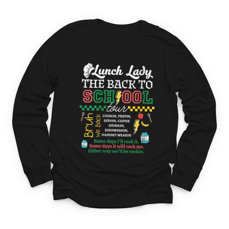 Lunch Lady Food Humor Back To School Tour Youth Long Sleeve Tee