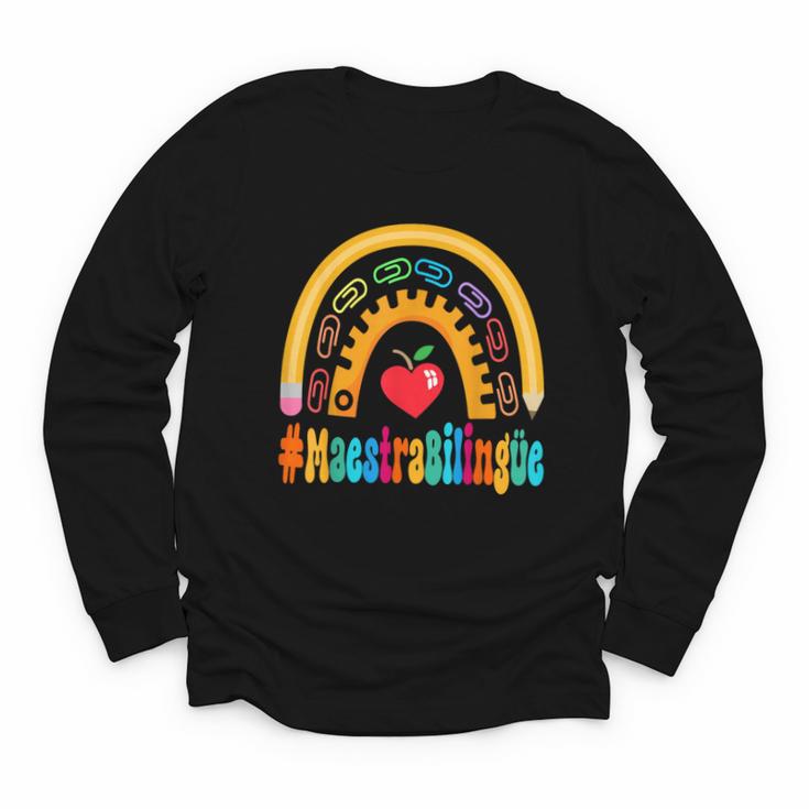 Maestra Bilingüe Appreciation Week Back To School Youth Long Sleeve Tee