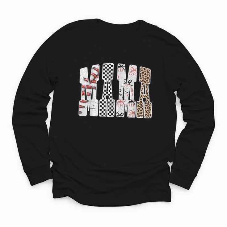 Mama Baseball Season Happy Game Day Trendy Sports Mom Youth Long Sleeve Tee