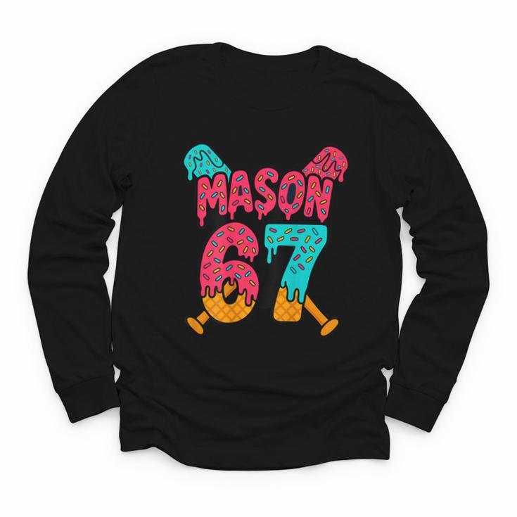 Mason 67 Ice Cream Drip Baseball Meme Youth Long Sleeve Tee