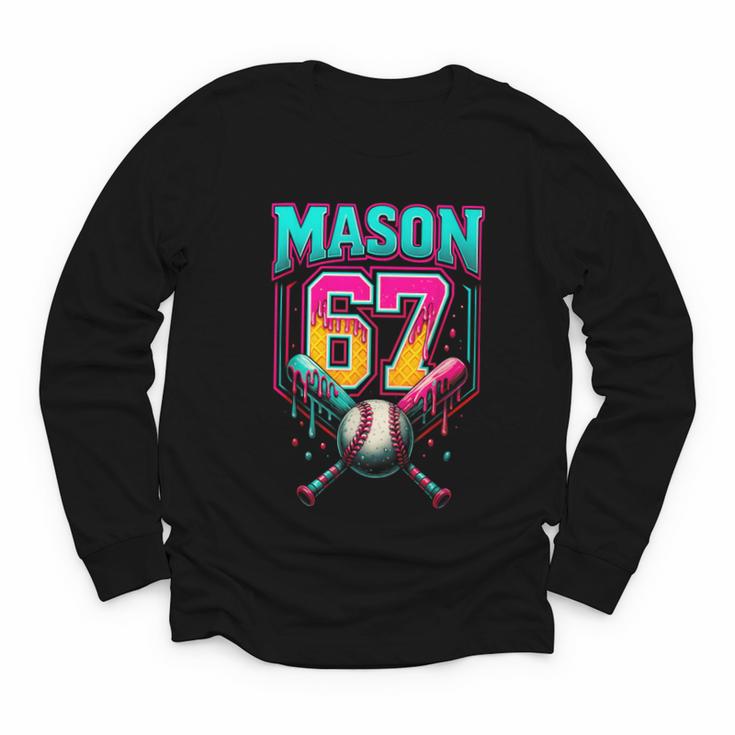 Mason 67 Ice Cream Drip Baseball Ice Cream Drip Youth Long Sleeve Tee