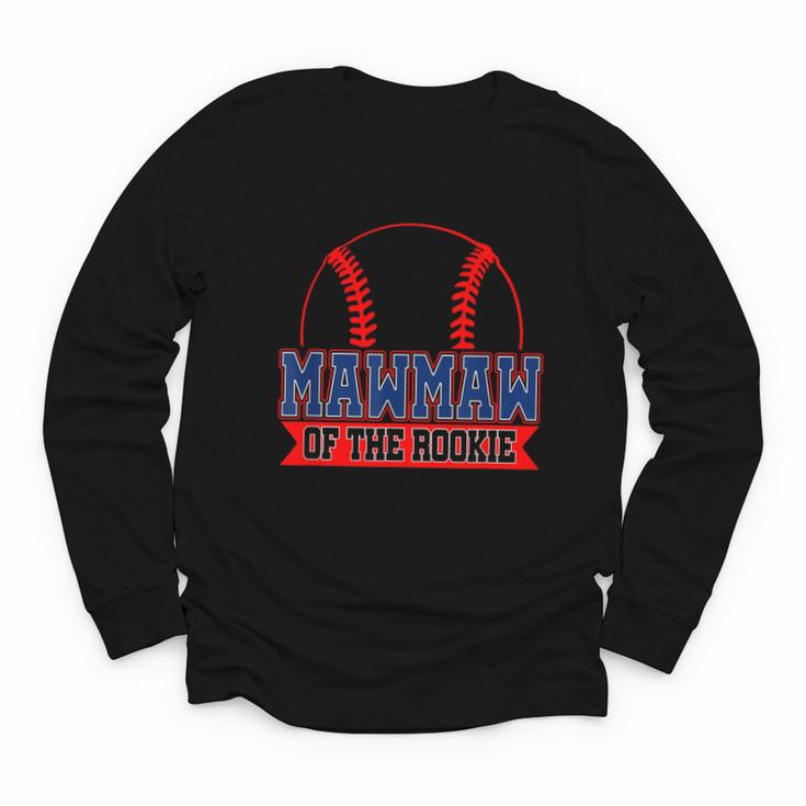 Mawmaw Rookie Of Year 1st Birthday Baseball Theme Matching Youth Long Sleeve Tee