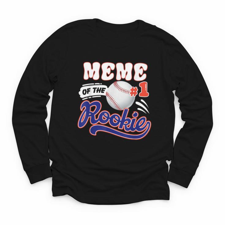Meme Rookie Of Year 1st Birthday Baseball Theme Matching Youth Long Sleeve Tee