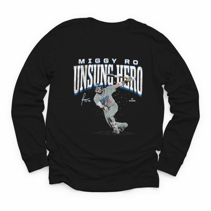 Miguel Rojas Unsung Hero Los Angeles Baseball MLBPA Youth Long Sleeve Tee