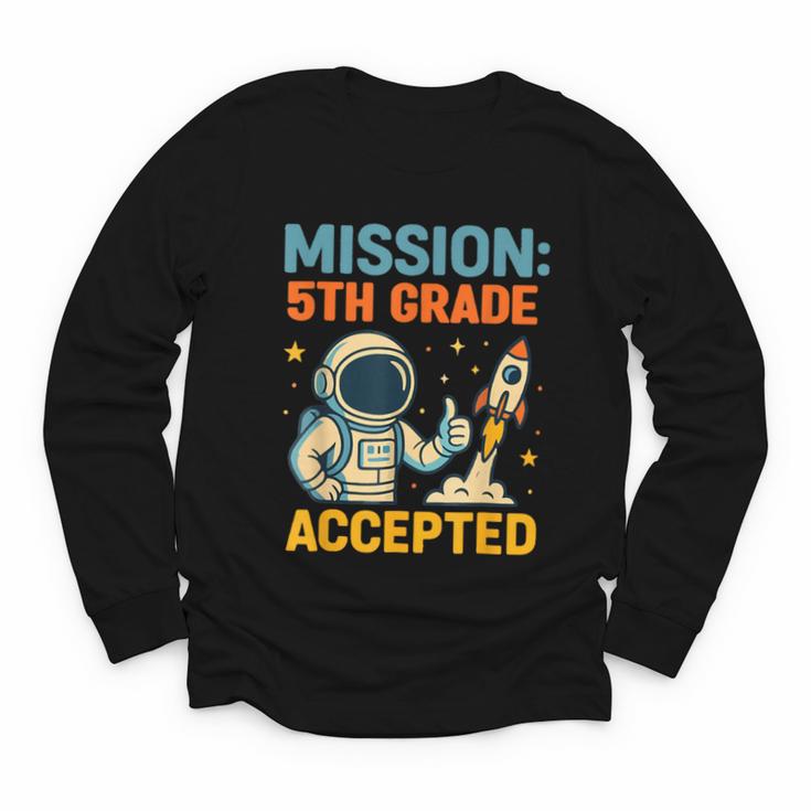 Mission Fifth 5th Grade Accepted Back To School Vintage Youth Long Sleeve Tee