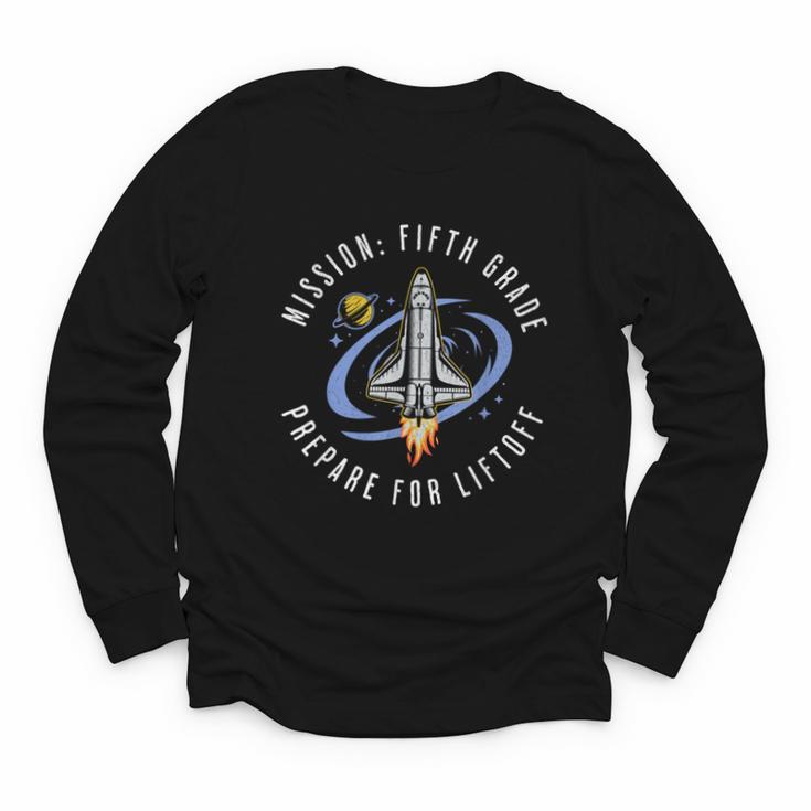 Mission Fifth Grade Space Rocket Back To School VI Youth Long Sleeve Tee