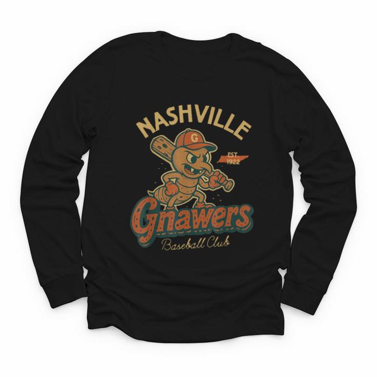Nashville Gnawers Retro Minor League Baseball Youth Long Sleeve Tee