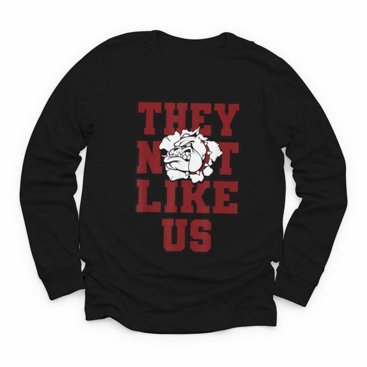 Not Like Bulldog Back To School Spirit M Youth Long Sleeve Tee