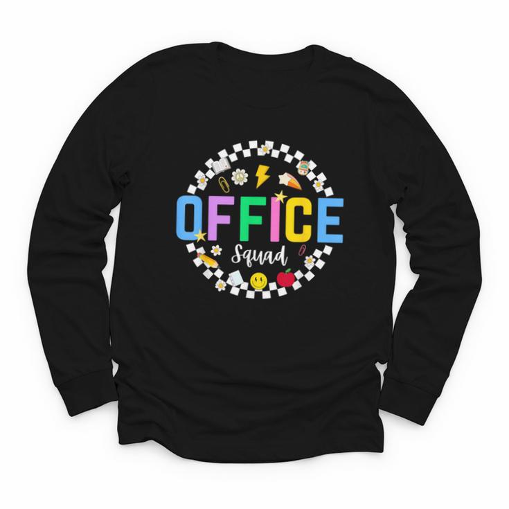 Office Squad Back To School Happy First Day Of School Youth Long Sleeve Tee