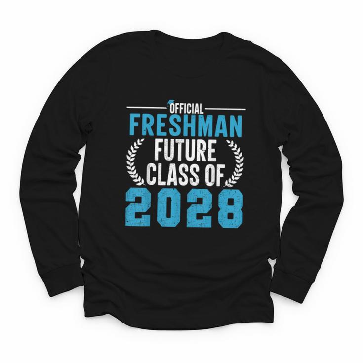 Official Freshman Future Class Of 2028 Back To School Youth Long Sleeve Tee