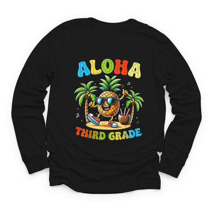 Pinapple Beach Back To School Day Aloha Third Grade Youth Long Sleeve Tee