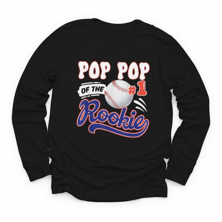 Pop Pop Rookie Of Year 1st Birthday Baseball Theme Matching Youth Long Sleeve Tee