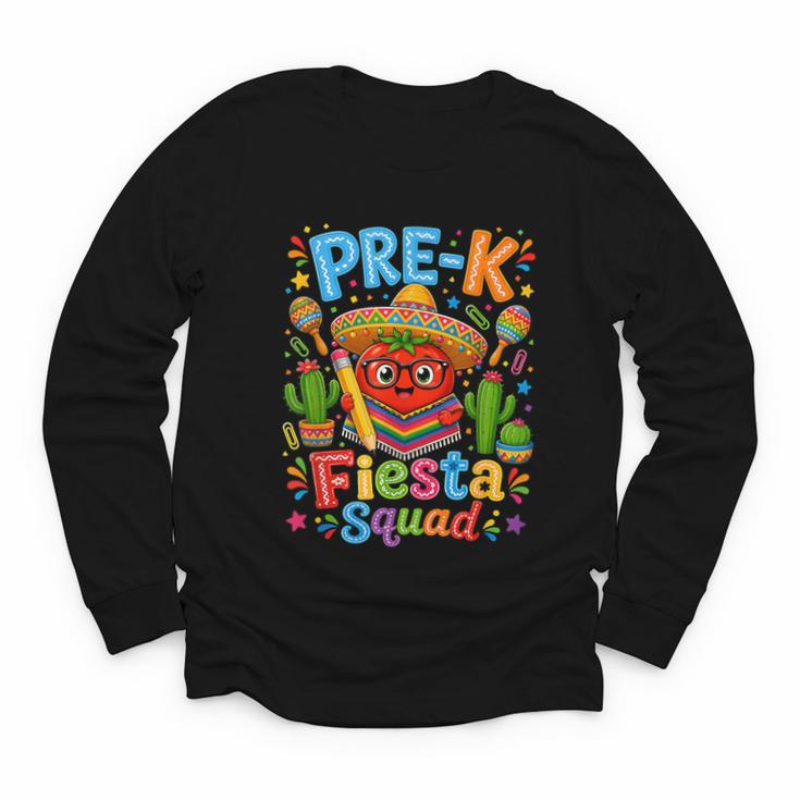 Pre-K Fiesta Squad Cute Tomato Back To School Party Youth Long Sleeve Tee