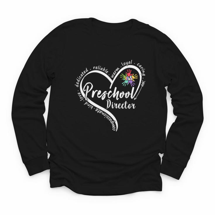 Preschool Director Assistant Back To School Daycare Thank Youth Long Sleeve Tee