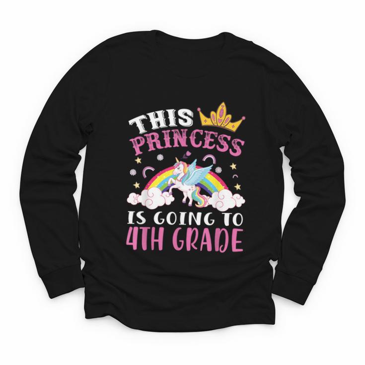 Princess Going To 4th Grade Tee For Girls Back To School Youth Long Sleeve Tee