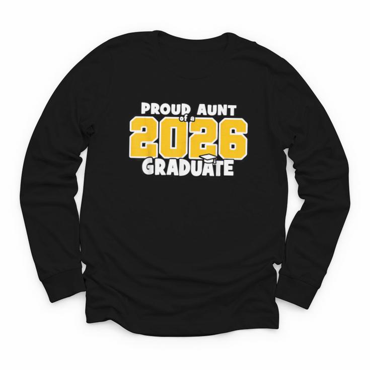 Proud Aunt Of 2026 Graduate Matching Back To School GY Youth Long Sleeve Tee